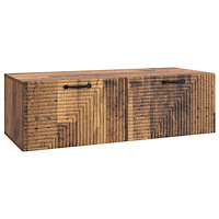 vidaXL Väggmonterad TV-bänk Väggmonterad Gammalt trä 98 x 41 x 30 cm