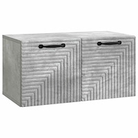 vidaXL Väggmonterad TV-bänk Väggmonterad Betonggrå 59,5 x 31 x 30 cm