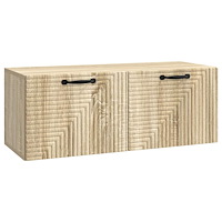 vidaXL Väggmonterad TV-bänk Väggmonterad Sonoma-ek 78,5 x 31 x 30 cm