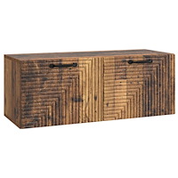 vidaXL Väggmonterad TV-bänk Väggmonterad Gammalt trä 78,5 x 31 x 30 cm