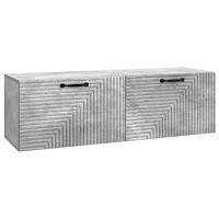 vidaXL Väggmonterad TV-bänk Betonggrå 98 x 31 x 30 cm Konstruerat trä