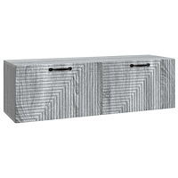 vidaXL Väggmonterad TV-bänk Väggmonterad Grå sonoma-ek 98 x 31 x 30 cm