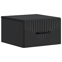 vidaXL Väggmonterat Sängbord Svart 34,5 x 33 x 20 cm Konstruerat trä