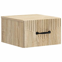 vidaXL Väggmonterat Sängbord med låda Sonoma-ek 34,5 x 33 x 20 cm
