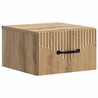vidaXL Väggmonterat Sängbord med låda Artisan-ek 34,5 x 33 x 20 cm
