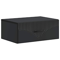vidaXL Väggmonterat Sängbord Svart 49 x 34,5 x 20 cm Konstruerat trä