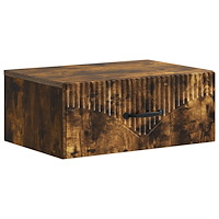 vidaXL Väggmonterat Sängbord Rökt ek 49 x 34,5 x 20 cm Konstruerat trä