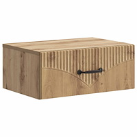 vidaXL Väggmonterat Sängbord med låda Artisan-ek 49 x 34,5 x 20 cm