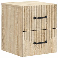 vidaXL Väggmonterat Sängbord med låda Sonoma-ek 34,5 x 33 x 40 cm