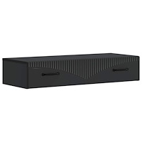 vidaXL Väggmonterad sidobord Svart 87,5 x 34,5 x 17 cm Konstruerat trä