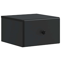 vidaXL Väggmonterat Sängbord Svart 34,5 x 33 x 20 cm Konstruerat trä