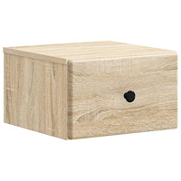 vidaXL Väggmonterat Sängbord med låda Sonoma-ek 34,5 x 33 x 20 cm