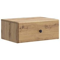 vidaXL Väggmonterat Sängbord med låda Artisan-ek 49 x 34,5 x 20 cm