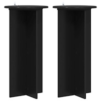 vidaXL Växtställ 2 pcs Svart 40 x 40 x 80 cm Konstruerat trä