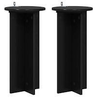 vidaXL Växtställ 2 pcs Svart 29,5 x 29,5 x 60 cm Konstruerat trä