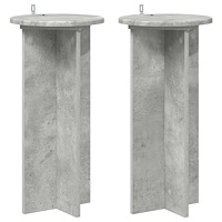 vidaXL Växtställ 2 pcs Betonggrå 29,5 x 29,5 x 60 cm Konstruerat trä