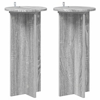 vidaXL Växtställ 2 pcs Grå sonoma-ek 29,5 x 29,5 x 60 cm