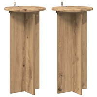 vidaXL Växtställ 2 pcs Artisan-ek 29,5 x 29,5 x 60 cm Konstruerat trä