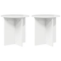 vidaXL Växtställ 2 pcs Vit högglans 40 x 40 x 40 cm Konstruerat trä