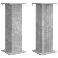 vidaXL Växtställ 2 pcs Betonggrå 30,5 x 30 x 80,5 cm Konstruerat trä