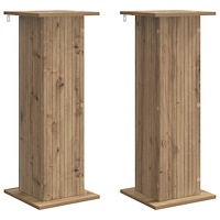 vidaXL Växtställ 2 pcs Artisan-ek 30,5 x 30 x 80,5 cm Konstruerat trä