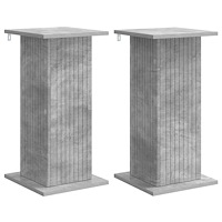 vidaXL Växtställ 2 pcs Betonggrå 30,5 x 30 x 60,5 cm Konstruerat trä
