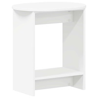 vidaXL Sidobord Vit 50 x 39,5 x 55 cm Konstruerat trä