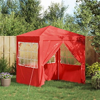 vidaXL Partytält Röd 200 x 200 x 240 cm PE och stål