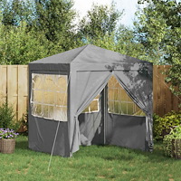 vidaXL Partytält Ljusgrå 200 x 200 x 240 cm PE och stål