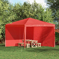 vidaXL Partytältvägg 2 pcs Röd 300 x 195 cm PE och stål