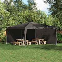 vidaXL Partytältvägg 2 pcs Antracit 400 x 195 cm PE och stål