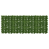 vidaXL Balkongskärm med löv Grön 200 x 75 cm Polyeten och tyg