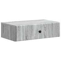 vidaXL Väggmonterad sidobord Grå sonoma-ek 59 x 34,5 x 17 cm