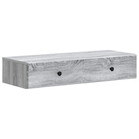 vidaXL Väggmonterad sidobord Grå sonoma-ek 87,5 x 34,5 x 17 cm