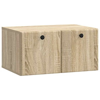 vidaXL Väggmonterad TV-bänk Väggmonterad Sonoma-ek 59,5 x 41 x 30 cm