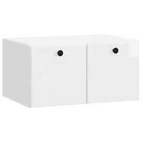 vidaXL Väggmonterad TV-bänk 59,5 x 41 x 30 cm Vit högglans