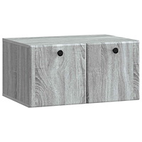 vidaXL Väggmonterad TV-bänk 59,5 x 41 x 30 cm Grå Sonoma