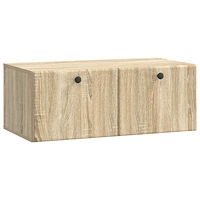 vidaXL Väggmonterad TV-bänk 78,5 x 41 x 30 cm Sonoma-ek
