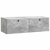 vidaXL Väggmonterad TV-bänk 98 x 41 x 30 cm Betonggrå Konstruerat trä
