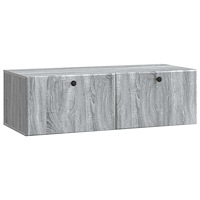 vidaXL Väggmonterad TV-bänk 98 x 41 x 30 cm Grå Sonoma Konstruerat trä