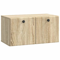 vidaXL Väggmonterad TV-bänk 59,5 x 31 x 30 cm Sonoma-ek