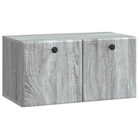 vidaXL Väggmonterad TV-bänk 59,5 x 31 x 30 cm Grå Sonoma