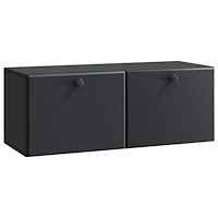 vidaXL Väggmonterad TV-bänk 78,5 x 31 x 30 cm Svart Konstruerat trä