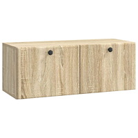 vidaXL Väggmonterad TV-bänk 78,5 x 31 x 30 cm Sonoma-ek
