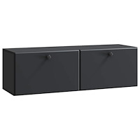 vidaXL Väggmonterad TV-bänk 98 x 31 x 30 cm Svart Konstruerat trä