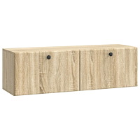 vidaXL Väggmonterad TV-bänk 98 x 31 x 30 cm Sonoma-ek Konstruerat trä