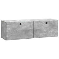 vidaXL Väggmonterad TV-bänk 98 x 31 x 30 cm Betonggrå Konstruerat trä