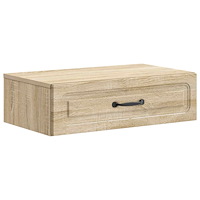 vidaXL Väggmonterad sidobord Sonoma-ek 59 x 34,5 x 17 cm