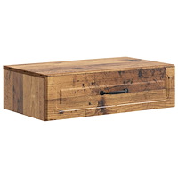 vidaXL Väggmonterad sidobord Gammalt trä 59 x 34,5 x 17 cm
