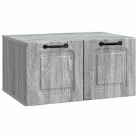 vidaXL Väggmonterad TV-bänk Grå sonoma-ek 59,5 x 41 x 30 cm